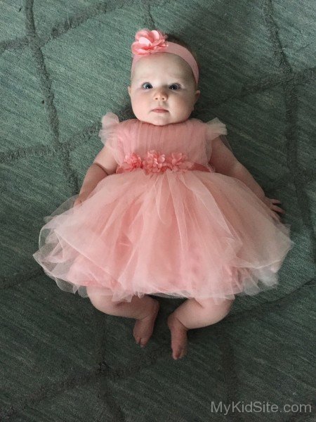 cute baby girl wearing frock