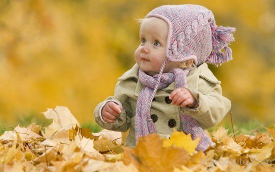 Image result for baby playing in leaves