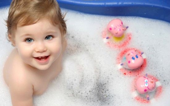 Baby In Bath Tub