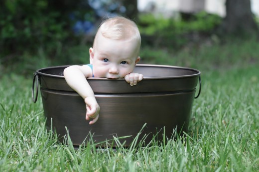 Baby In Bucket