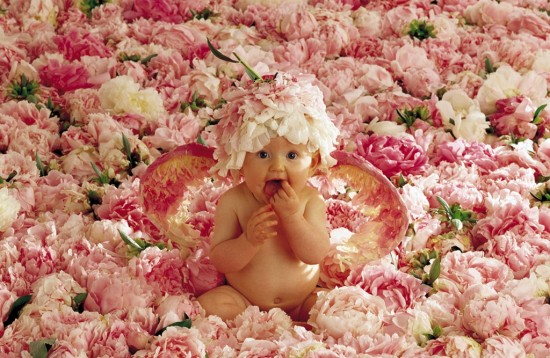 Baby In Flowers