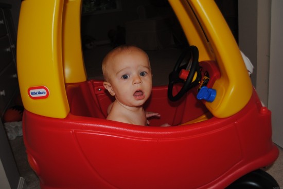 Baby In Toy Car