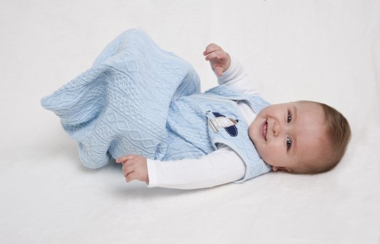 Baby Wearing Blue Dress