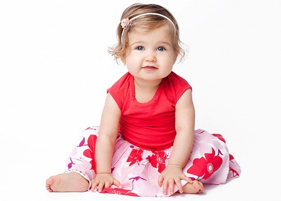 Baby Wearing Red Dress