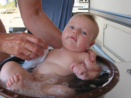 Bathing Baby