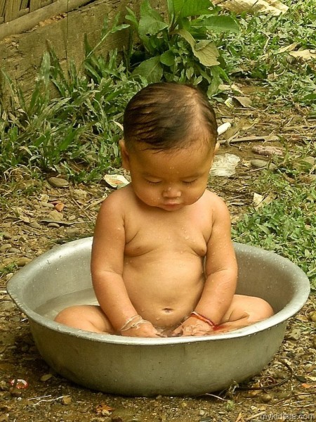 Bathing Baby