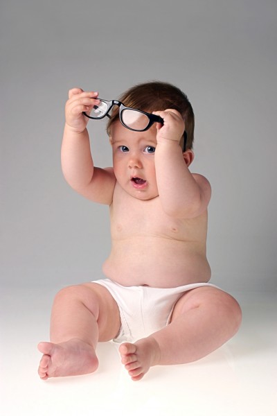 Charming Baby With Glasses