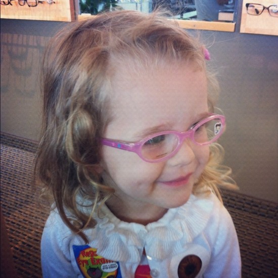 Cute Girl With Pink Glasses