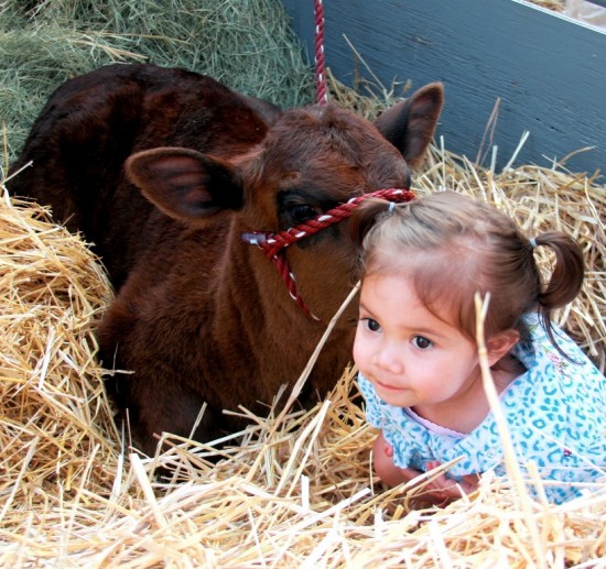 Girl With Calf