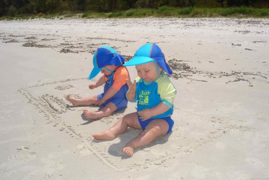 Babies On Beach