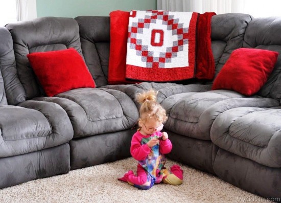 Baby Girl On Carpet