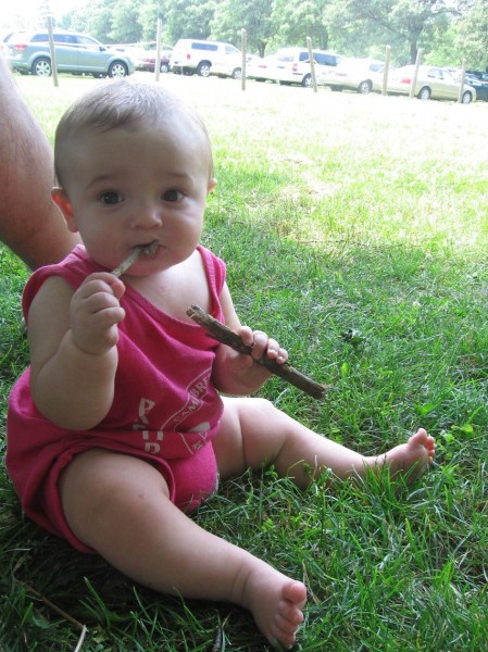 Baby Girl On Grass