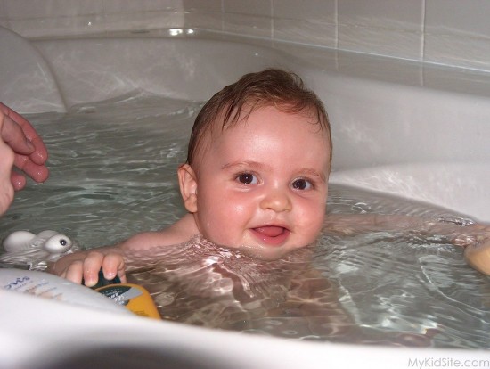 Baby In Bath Tub