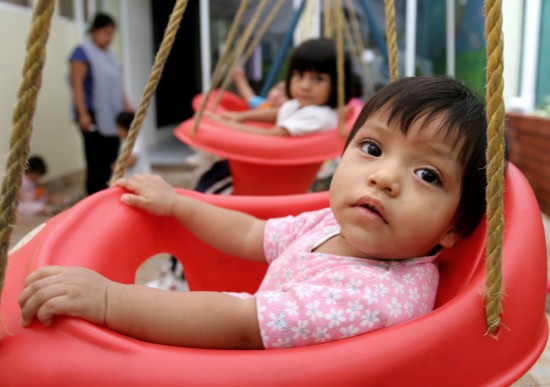 Baby On Sitter Swing