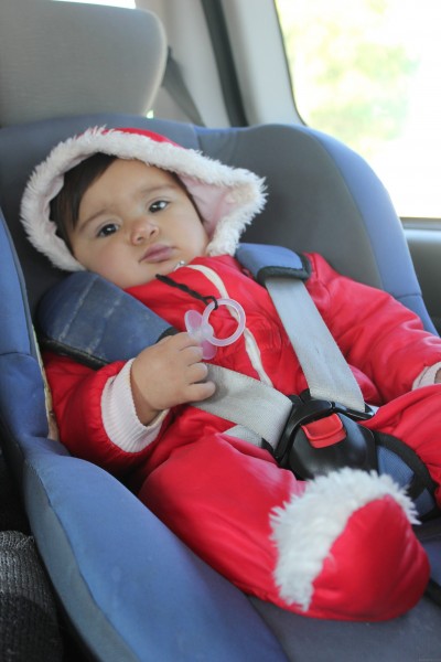 Baby Wearing Red Dress