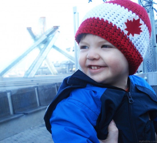 Baby With Canadian Cap
