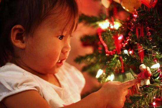 Baby With Santa Tree