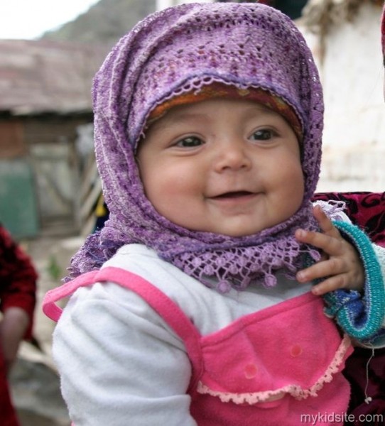 Baby With Scarf