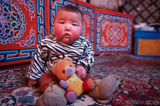 Baby With Teddy