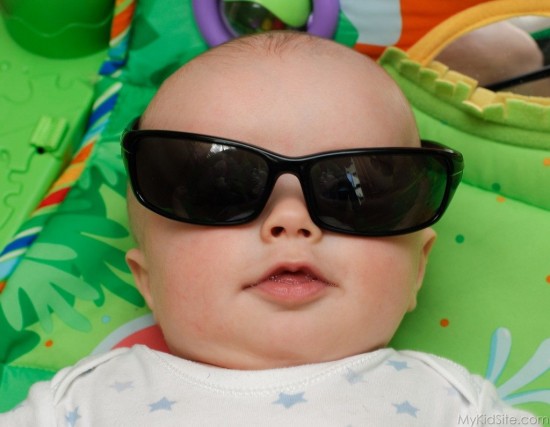 Baby With Black Glasses