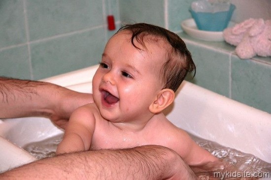 Bathing Baby