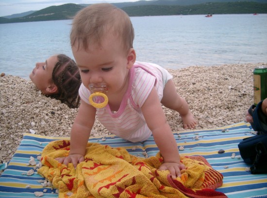 Playing On Beach