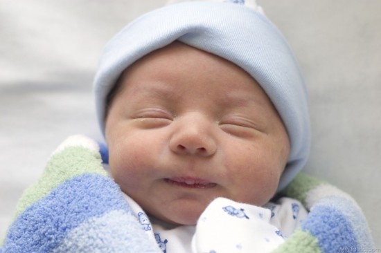 Sleeping Baby With Blue Cap