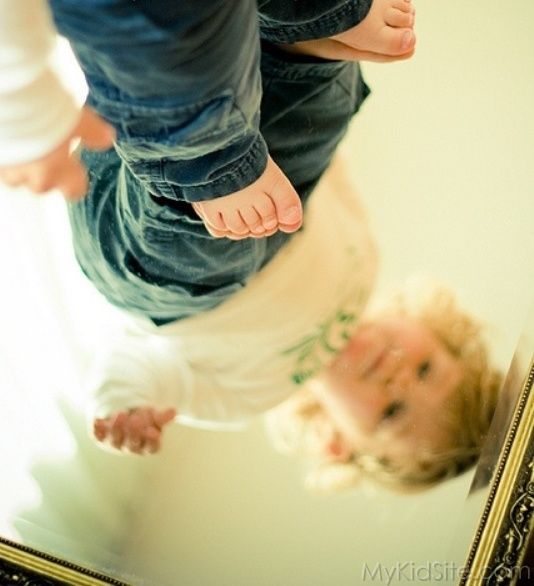 Baby On Mirror