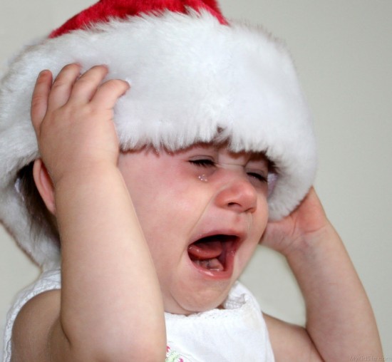 Baby With Chritmas Cap