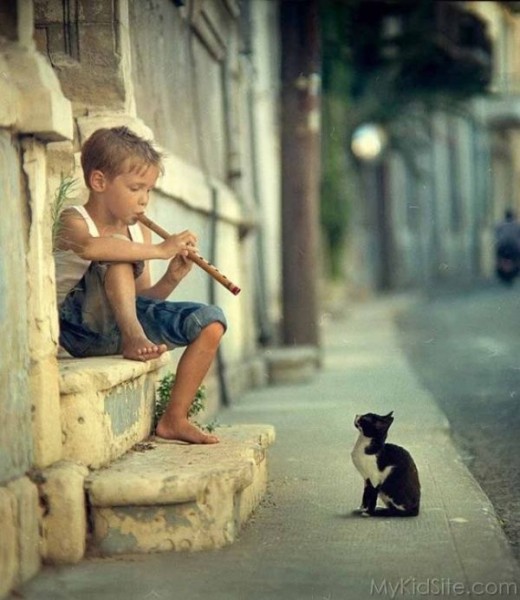 Boy With Cat