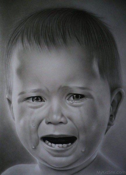 Crying Baby Portrait