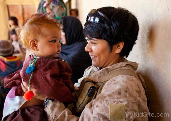 Afghani Baby With His Mom