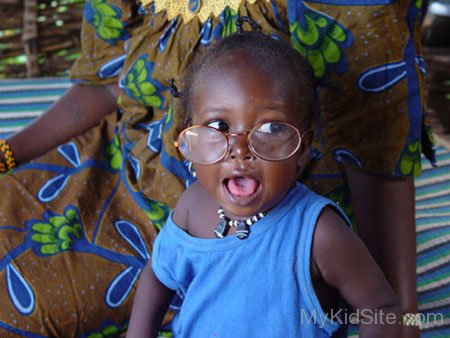 African Baby With Glasses