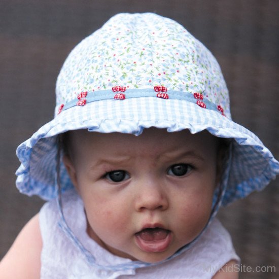 Algerian Baby Wearing Beautiful White Cap