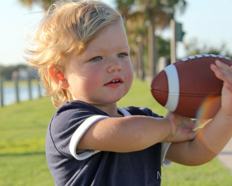 American Baby Boy With Rugby