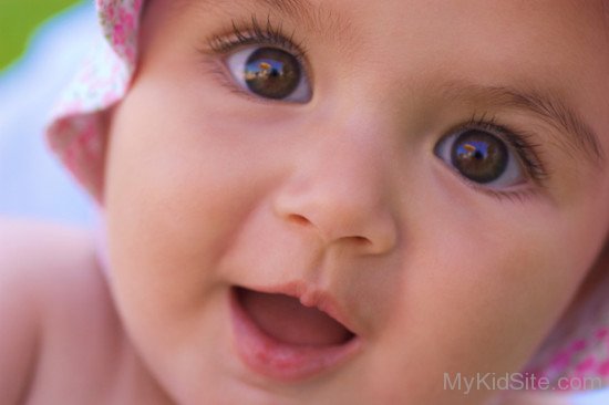 American Baby Girl Smiling look