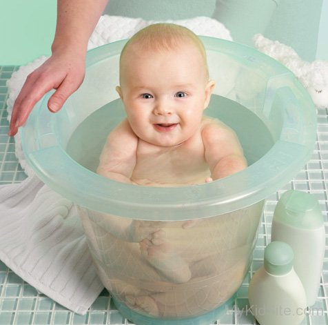 American Baby In Bathing Tub