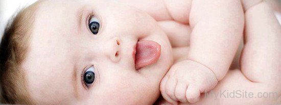 American Baby Showing Tongue