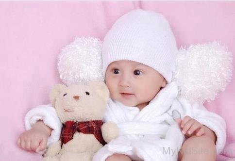 Baby Sleeping with Teddy