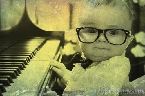 Baby With Piano
