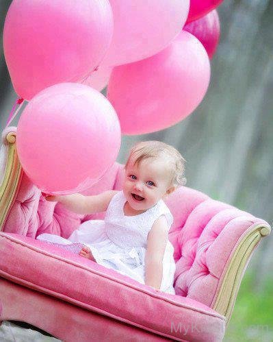 Baby with Pink Balloon