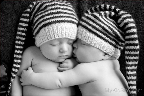 Cute Twin Baby Boys