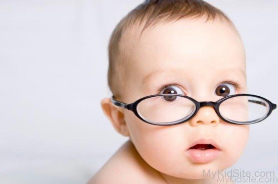 Surprised Baby With Glasses