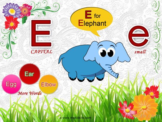 Alphabet Worksheet for E