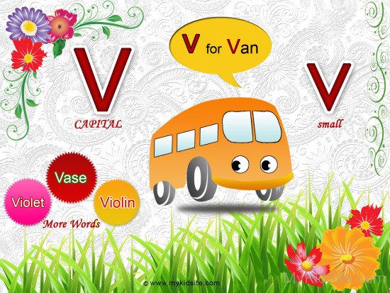 Alphabet Worksheet for Letter V