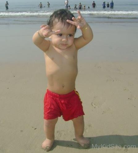 Baby At Beach