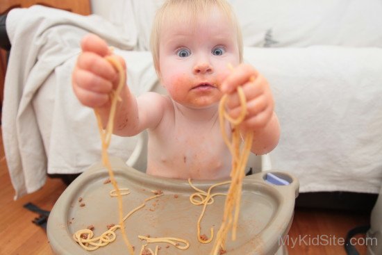 Baby Eating Chow Mean