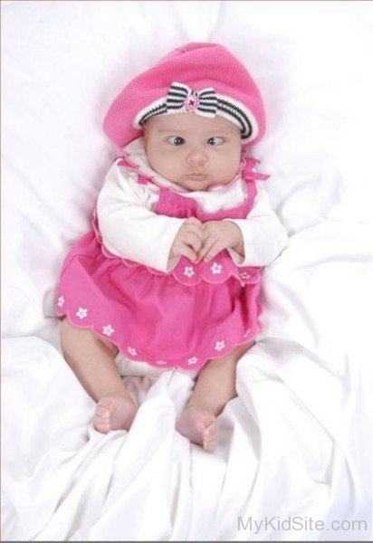 Baby Wearing Pink Dress