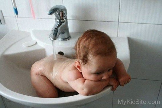 Bathing Baby