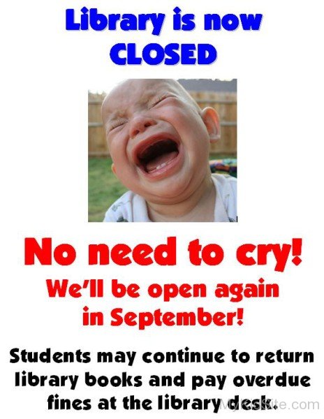 Library Is Now Closed